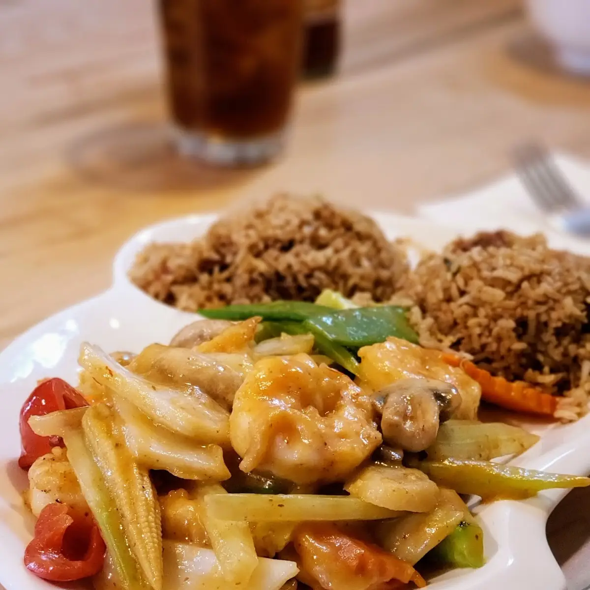 Thai Curry Shrimp and Pork Fried Rice