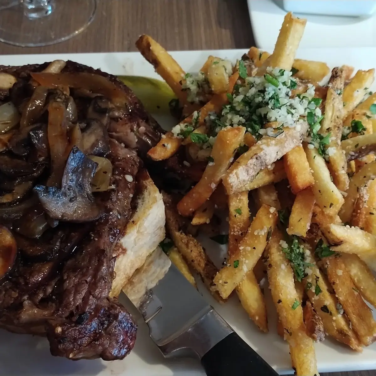 Open Face Steak Sandwich