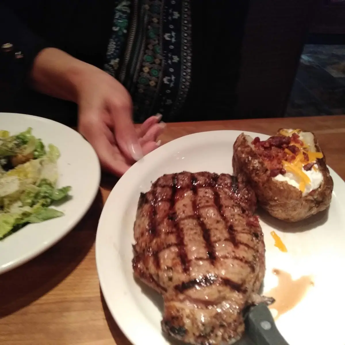 Ribeye Steak Loaded Baked Potato