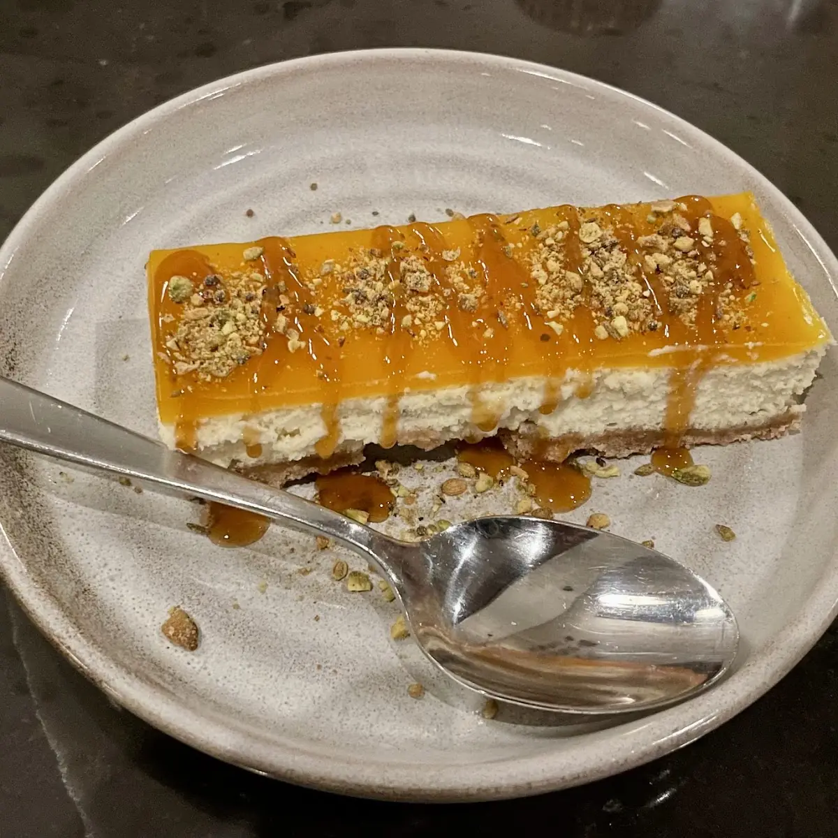 Mango Cheesecake Slice