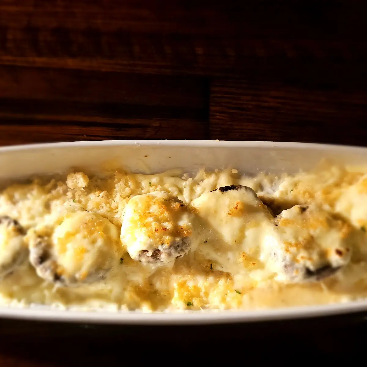 White Cheddar Stuffed Mushrooms
