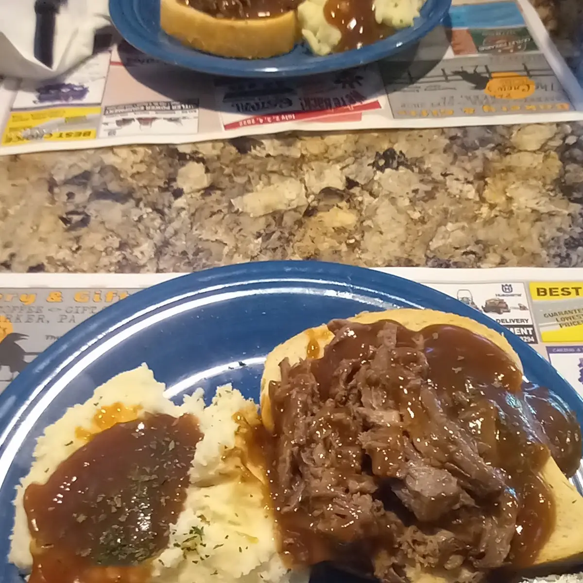 Open Faced Roast Beef Sandwich