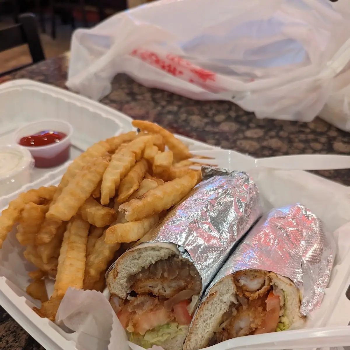 Shrimp Steak & Cheese Wrap