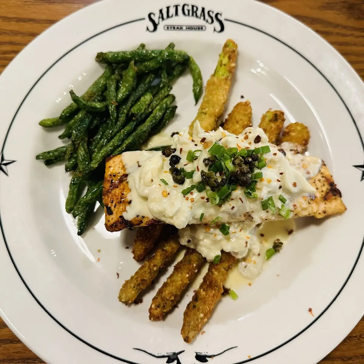 Salmon with Crab Meat
