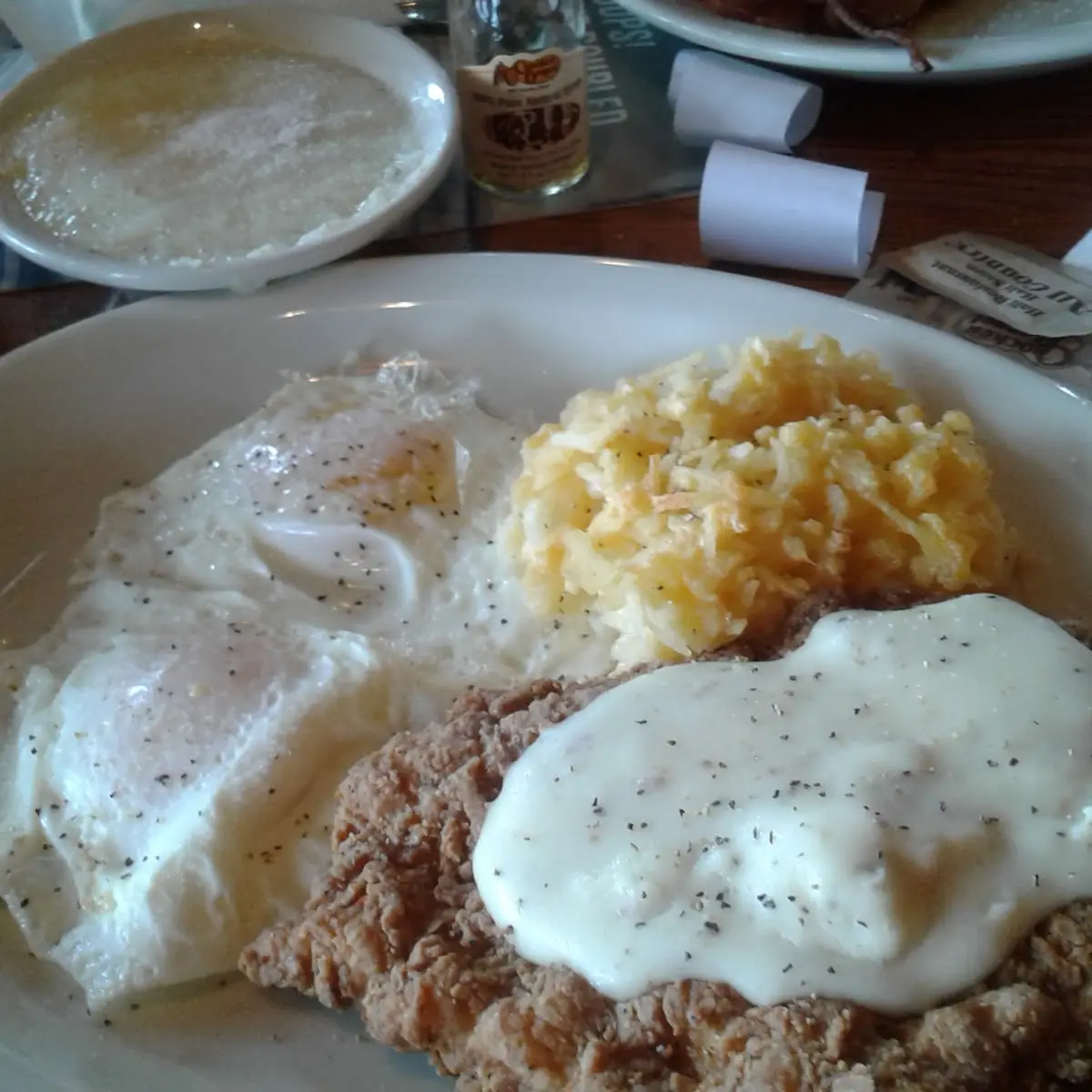 Hash Browns Eggs Chicken Fried Chicken