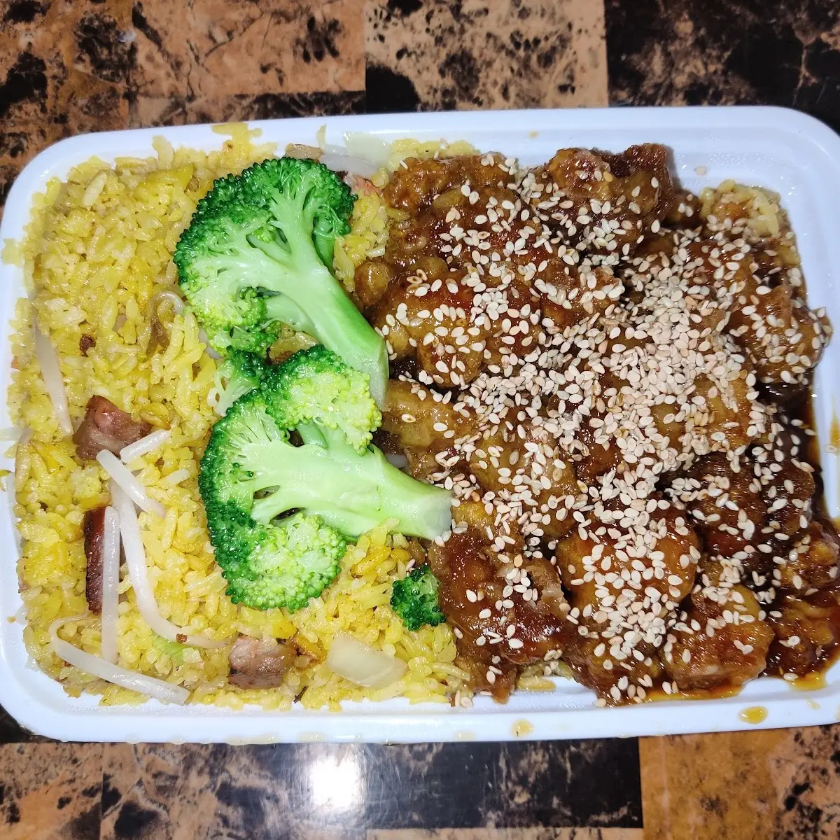 Sesame Chicken Combination Fried Rice