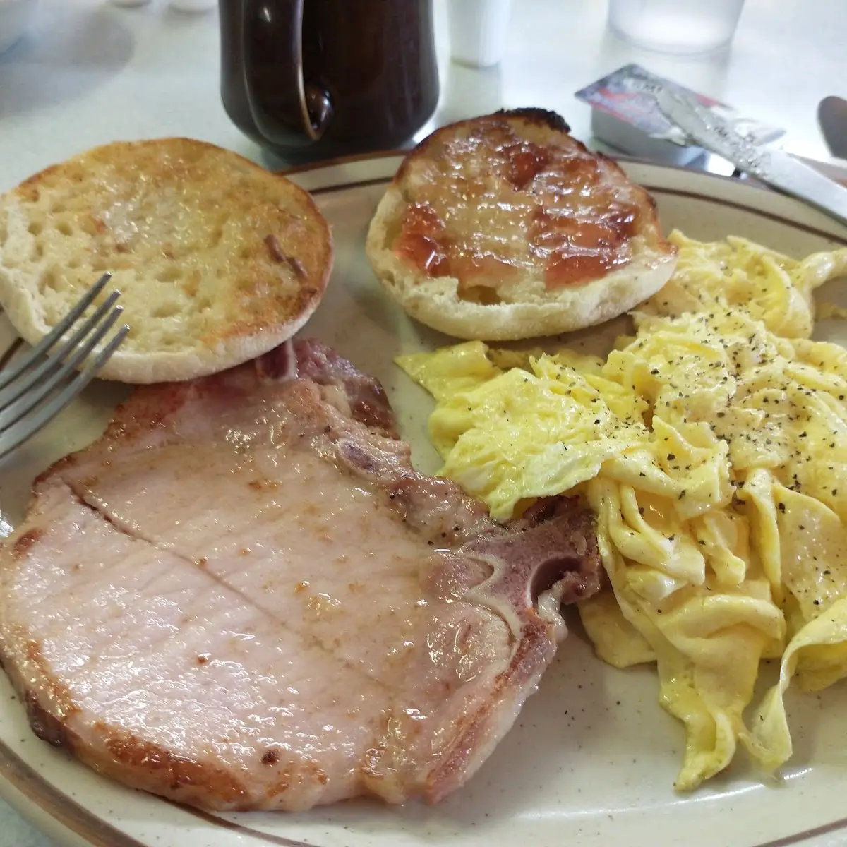 Pork Chops and Eggs