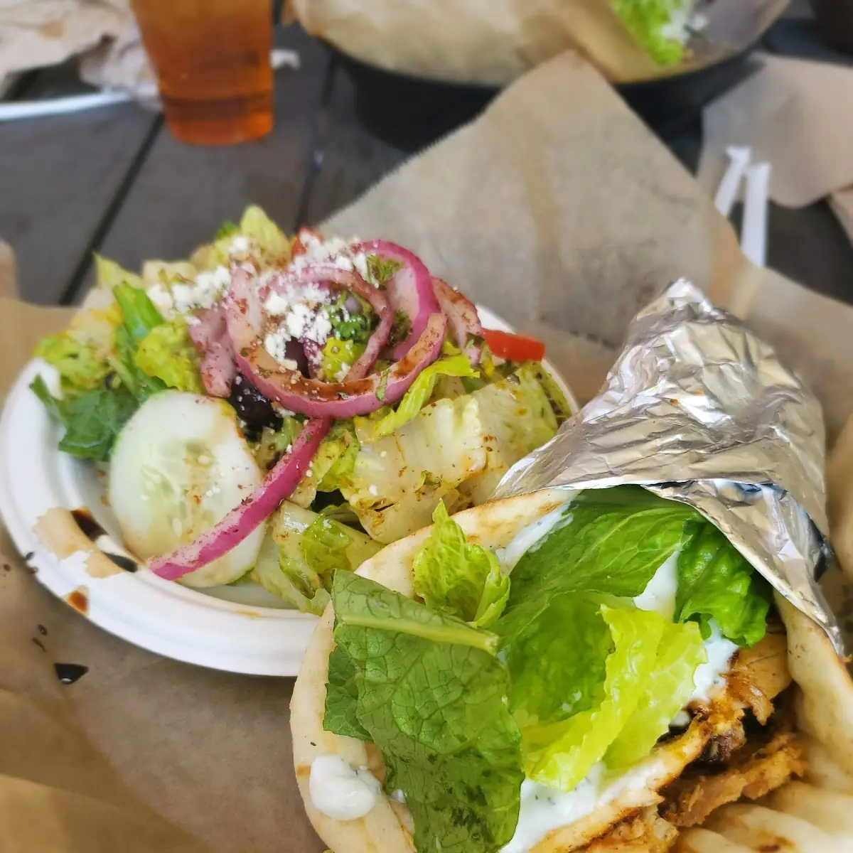 Chicken Gyro & Greek Salad