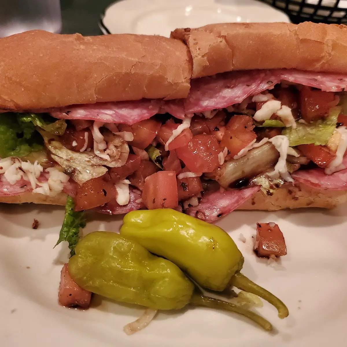 Salami and Cheese Sandwich