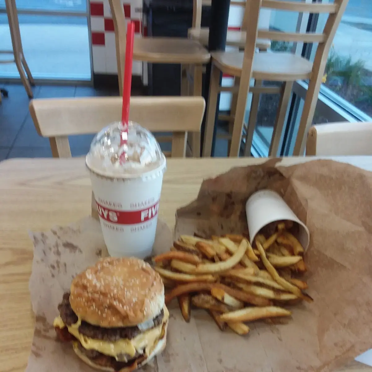 Double Cheeseburger and Fries