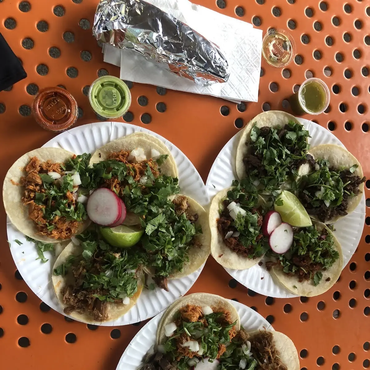 Lengua Tacos and Asada Tacos