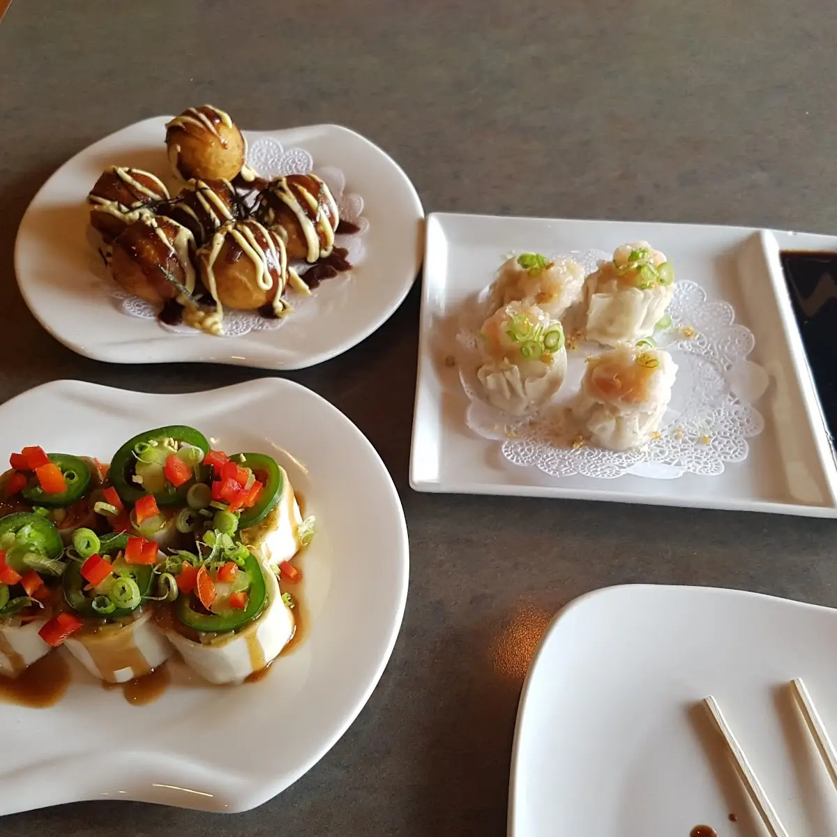 Fresh Spring Rolls Takoyaki Shumai