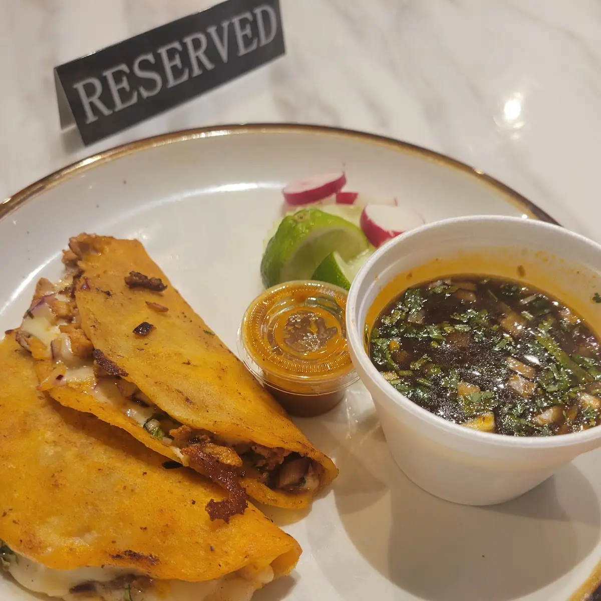 Taco Birria and Soup