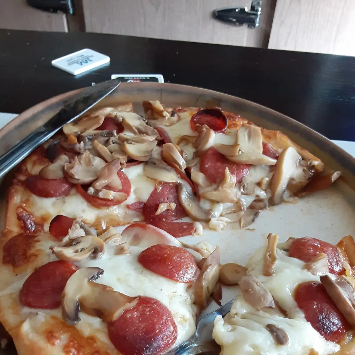 Pepperoni and Mushroom Pizza
