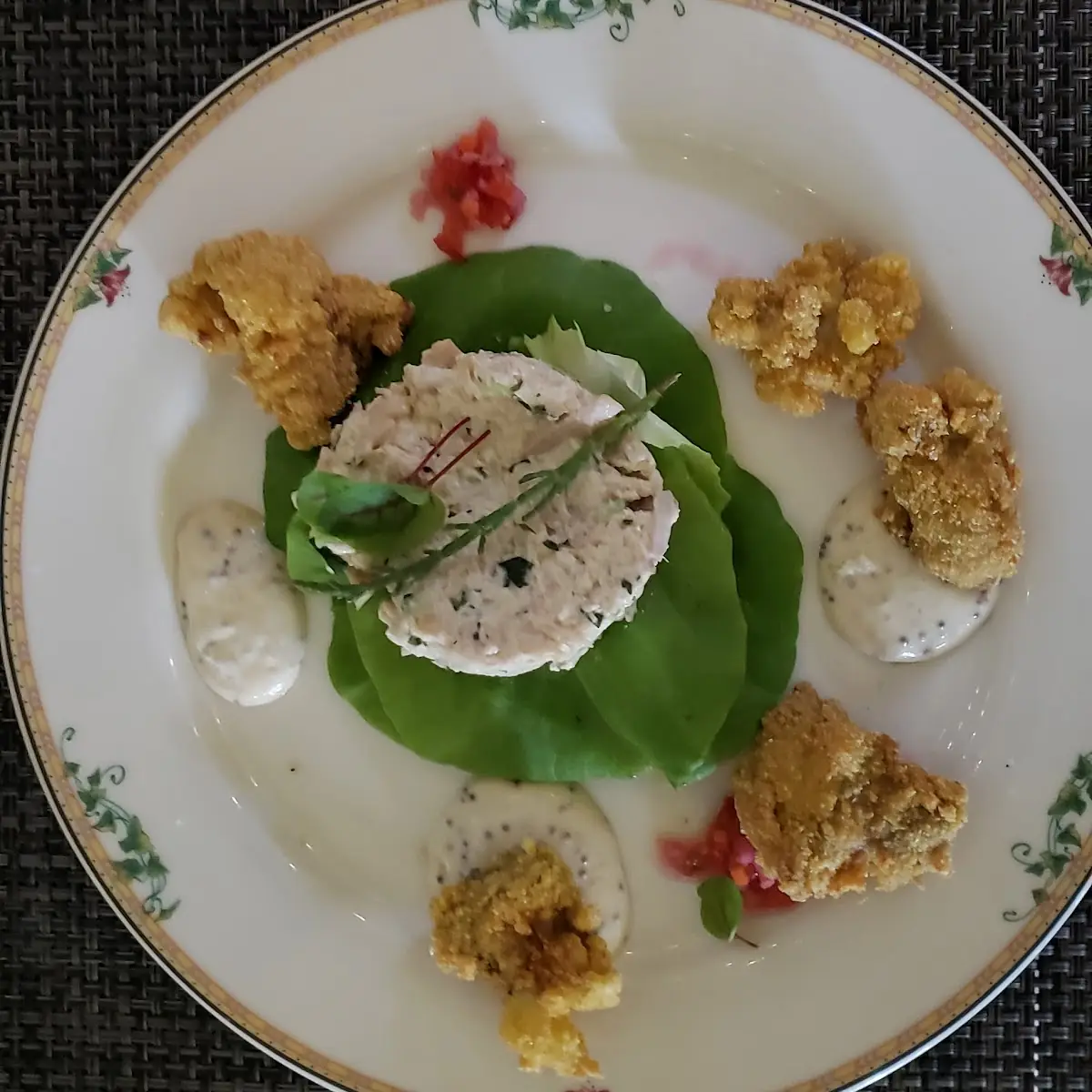 Chicken Salad and Fried Oysters