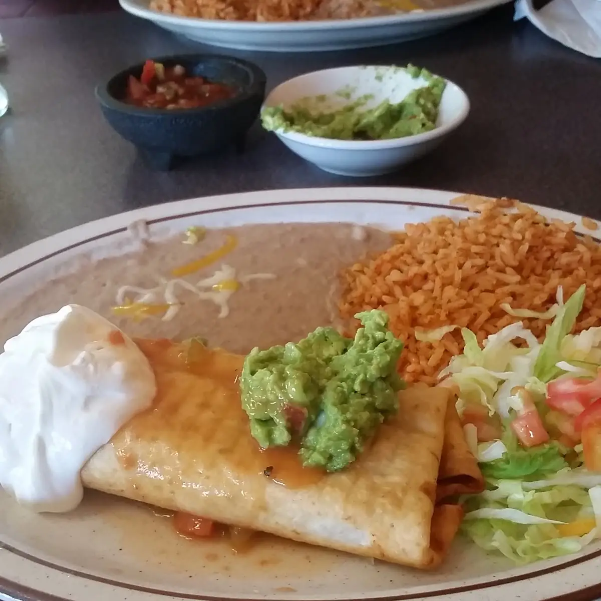 Chimichanga or Rice & Beans