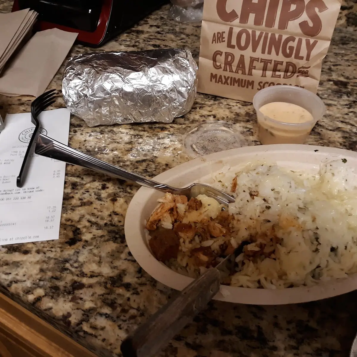 Blackened Chicken with Rice Bowl Topped with Cheese