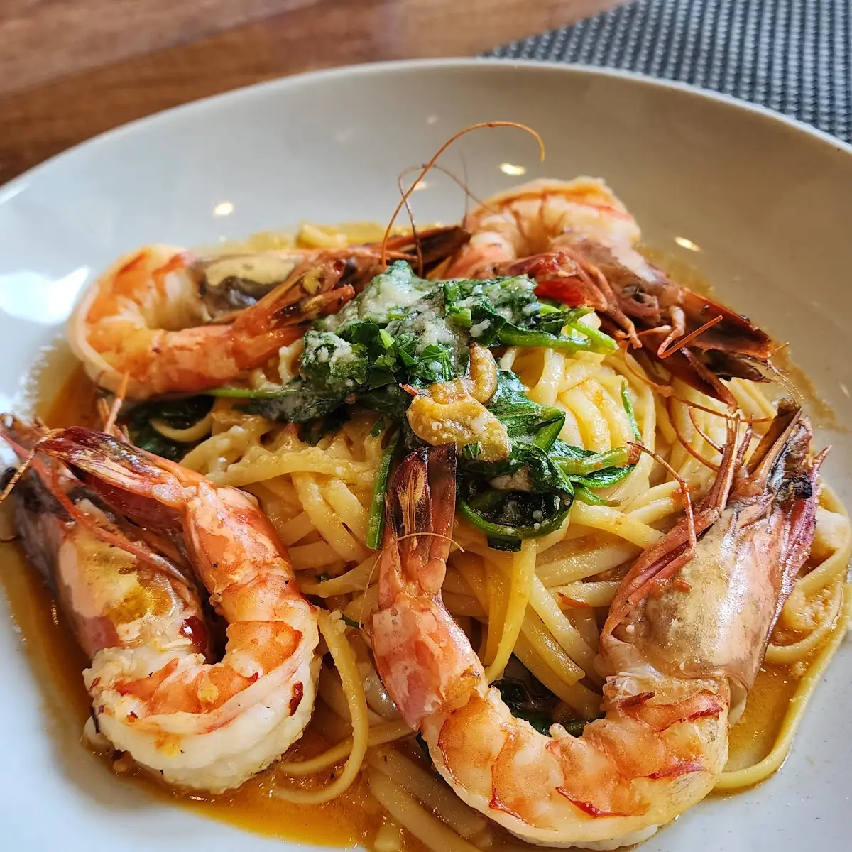Saffron Shrimp Linguine