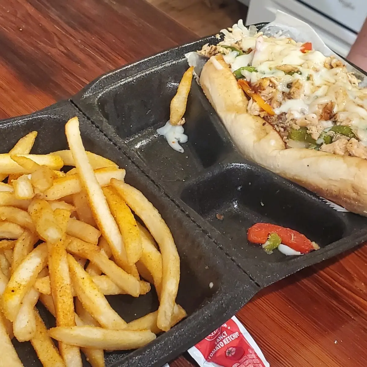 Salmon Philly Cheesesteak