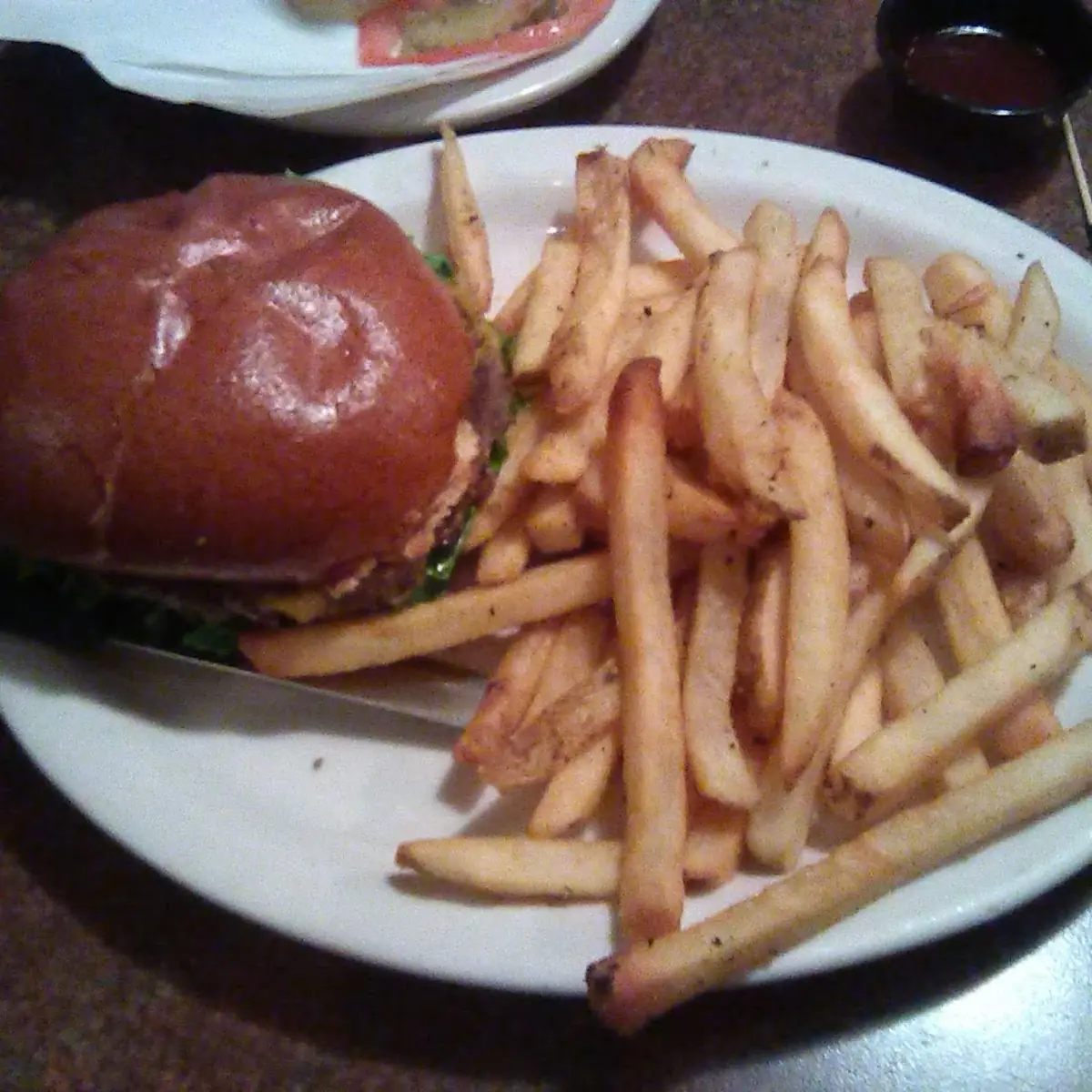 BBQ Cheeseburger & Fries