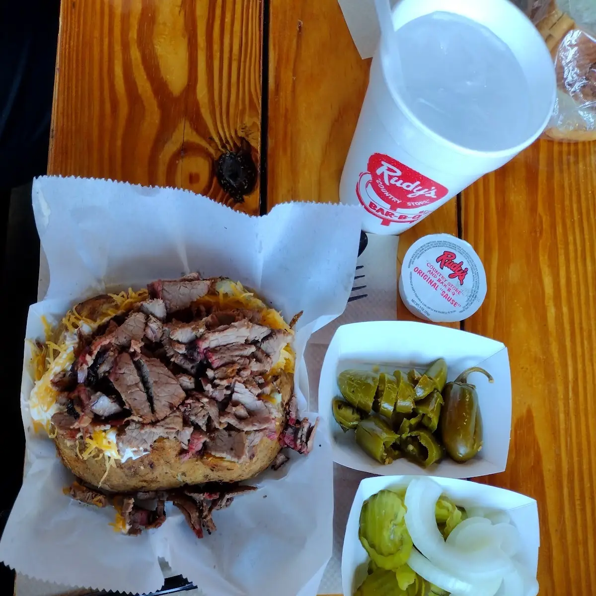 Loaded Baked Potato with Chopped Brisket