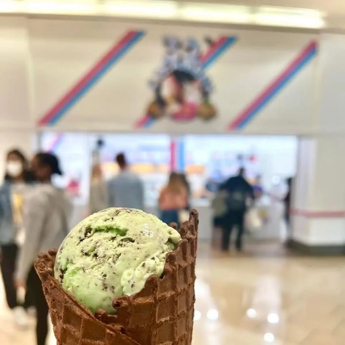 Ice Cream with Fresh Waffle Cone