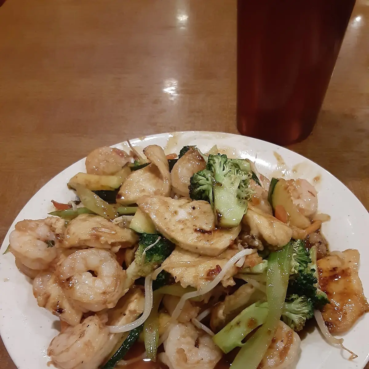 Hibachi Chicken and Shrimp with Vegetables