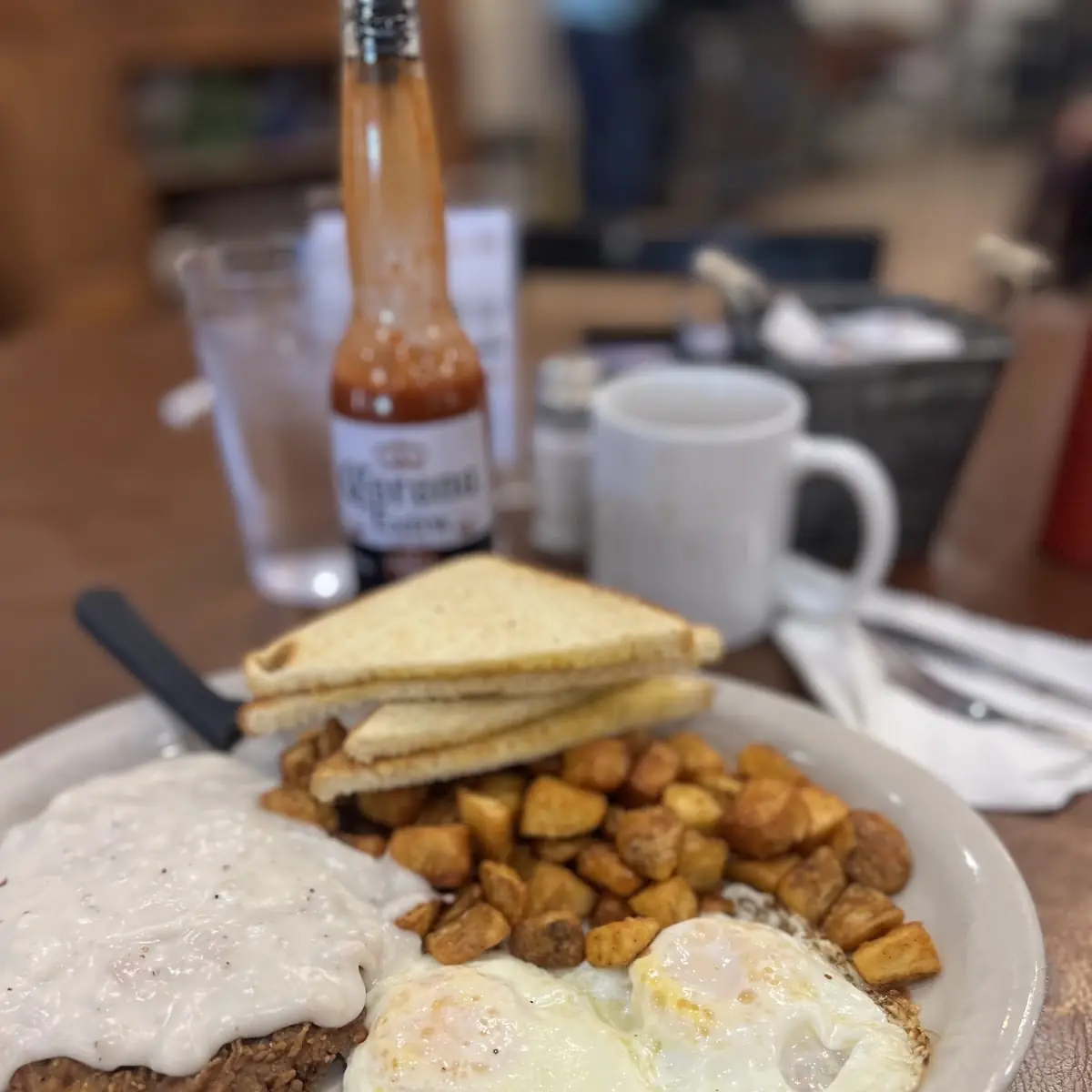Country Fried Steak and Eggs