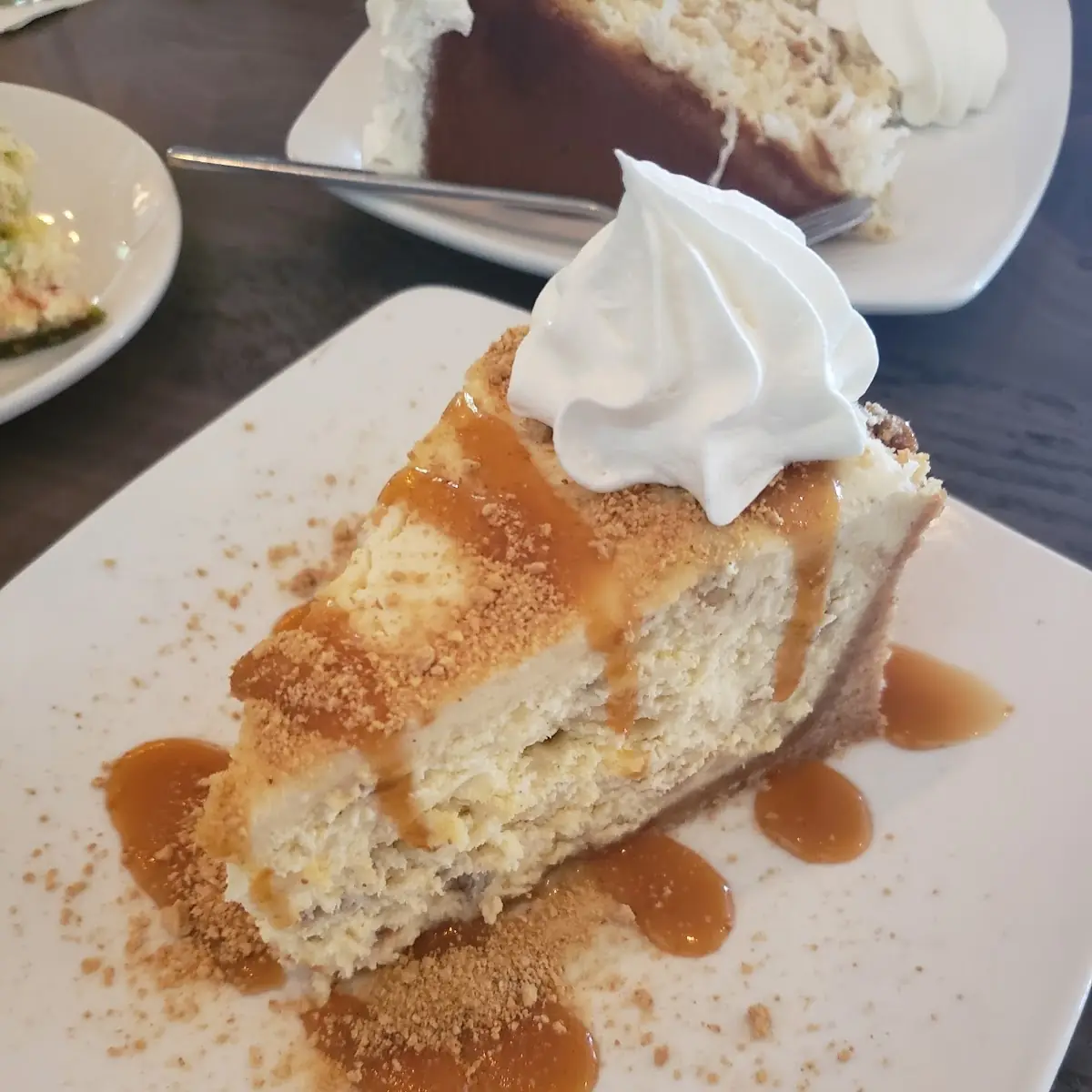 Apple Cider Cheesecake Slice