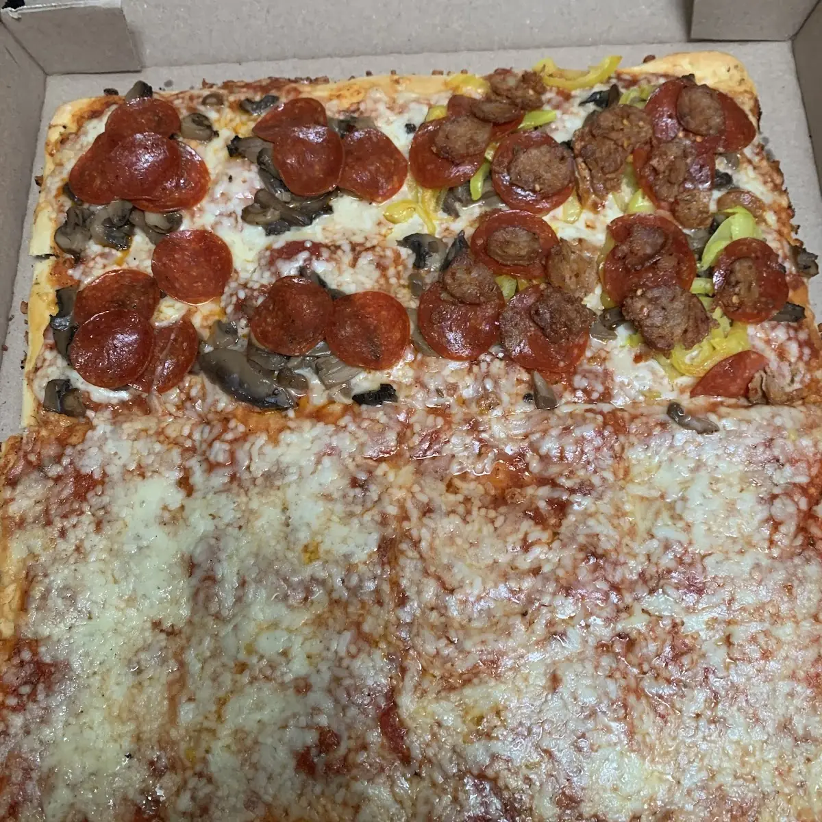 Full Sheet w Half Pep Mush Sausage
