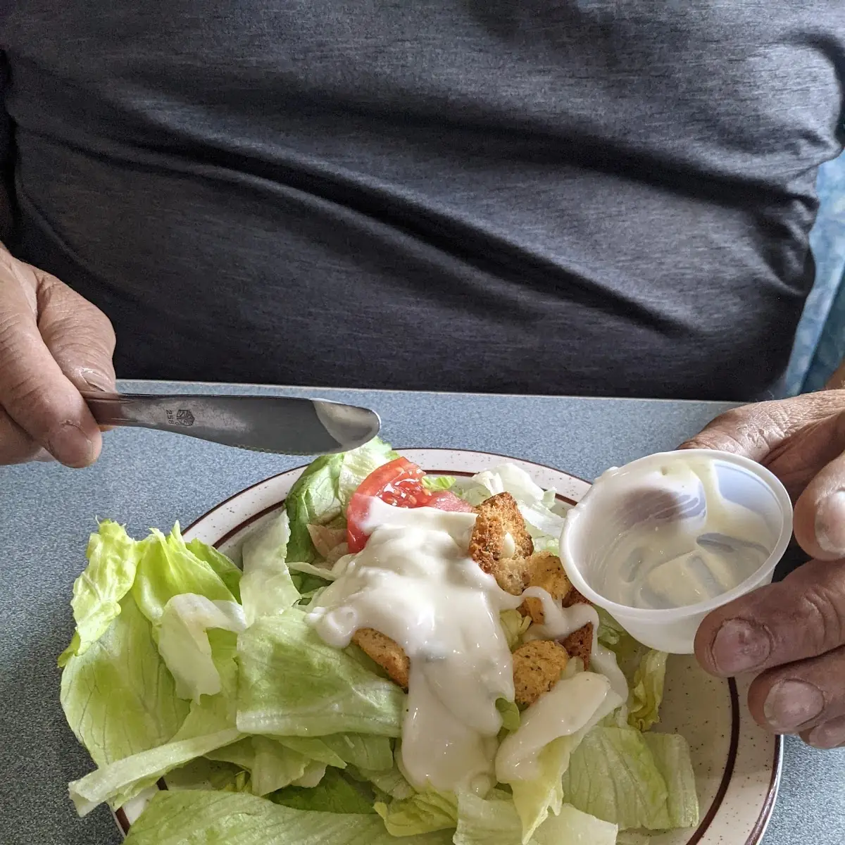 Side Salad and Blue Cheese