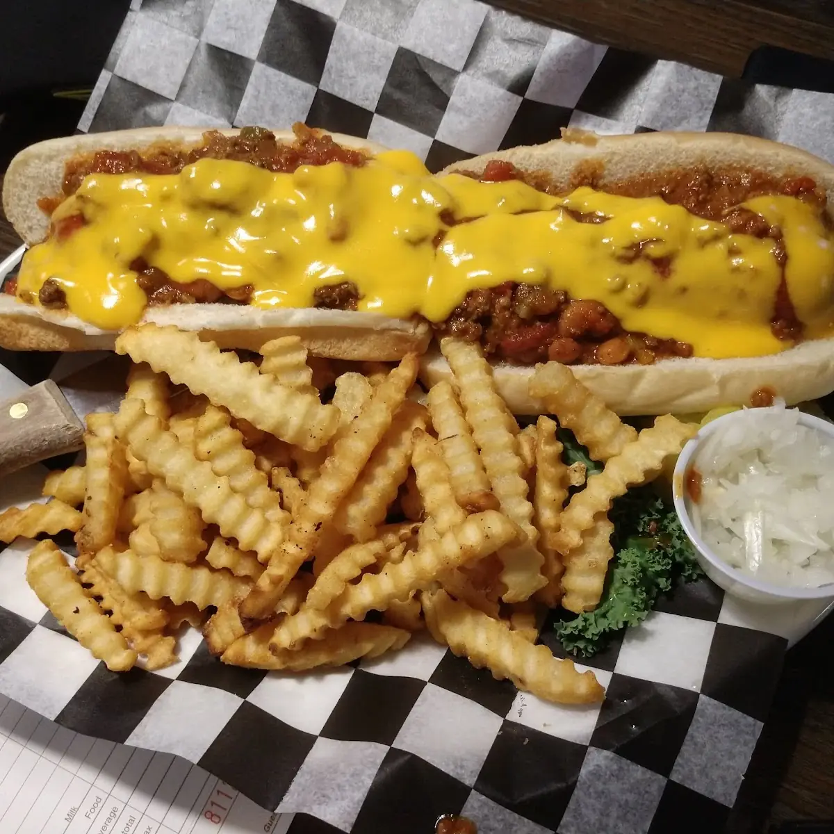 Chili Dog and Fries