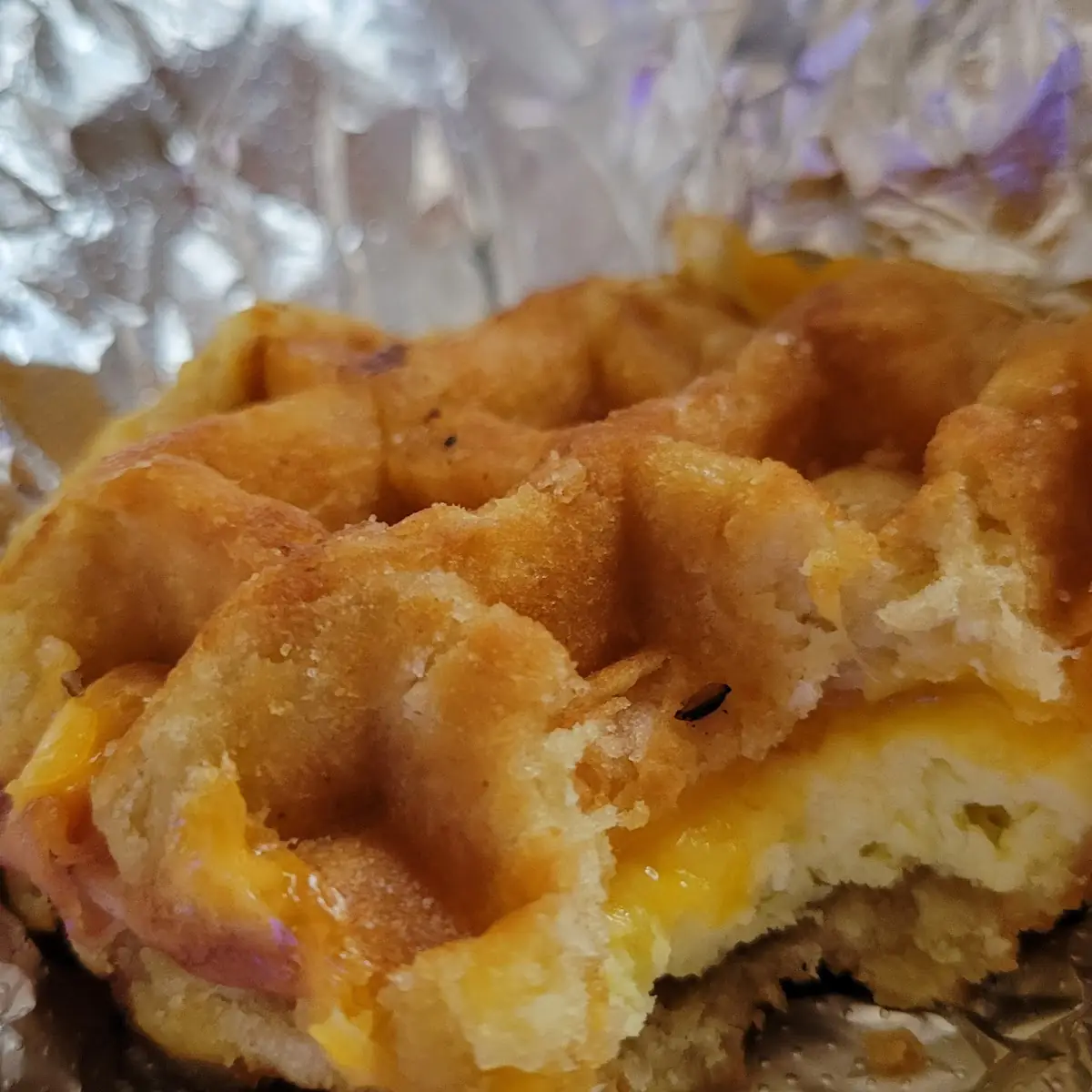 Maple Waffle Bacon Egg & Cheddar