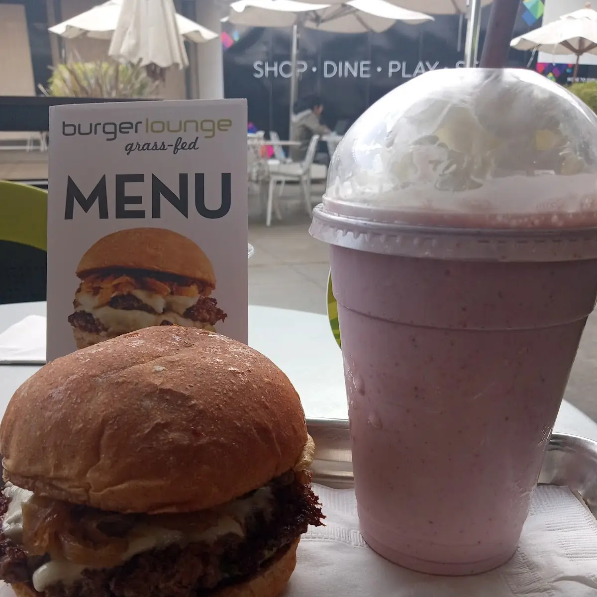 Lounge Burger Combo with a Strawberry Malt