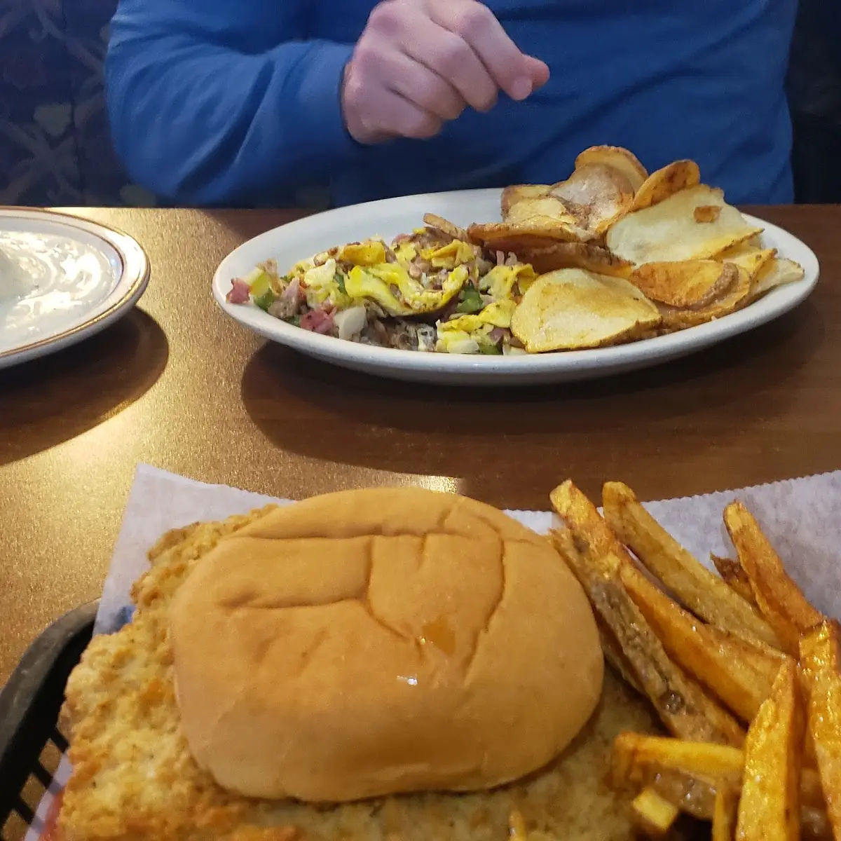Biscuits & Gravy & Tenderloin Sandwich