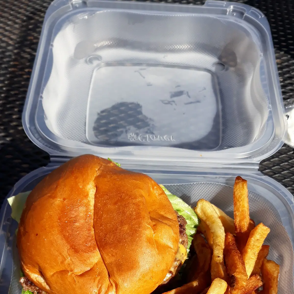 Cheeseburger with Fries and a Vanilla Malt