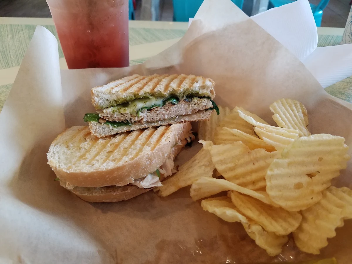 Turkey Pesto Panini with Chips