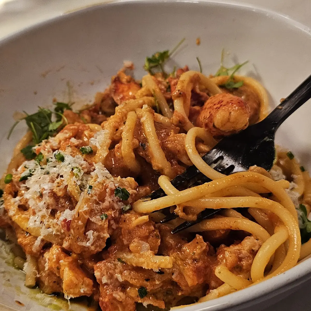 Pasta Con Langosta Muy Bueno