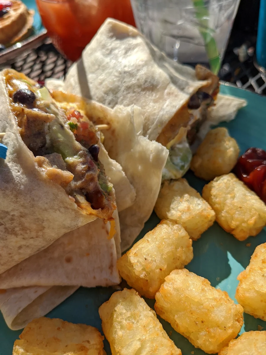 Breakfast Burrito with Sausage and Bacon