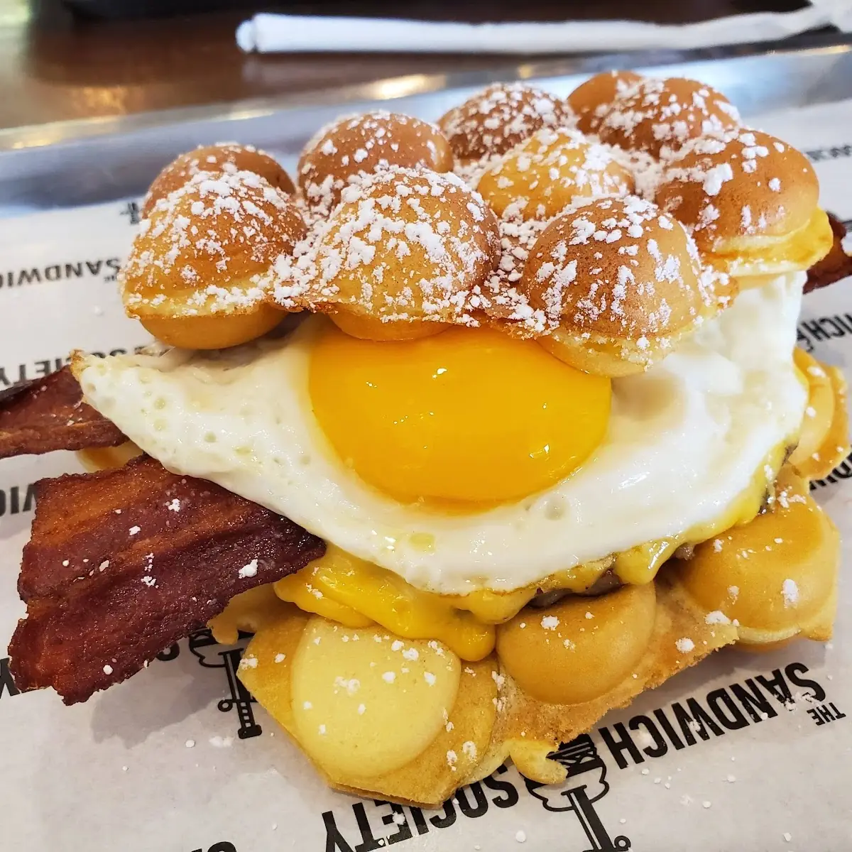 Bubble Waffle Sandwich