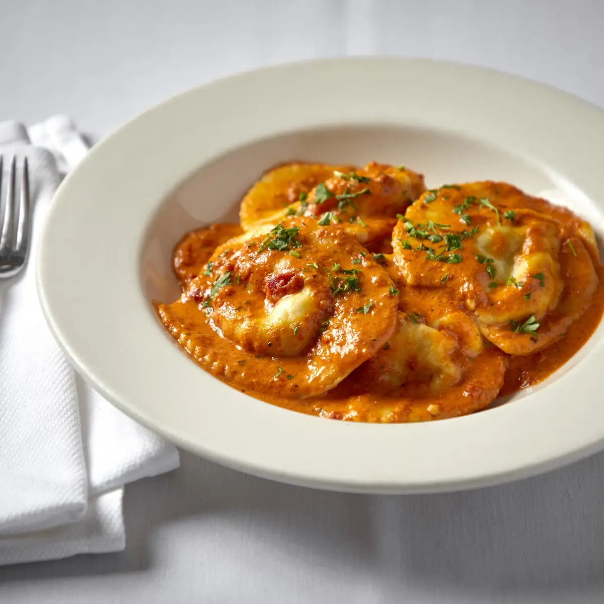 Homemade Cheese Ravioli with Vodka Sauce