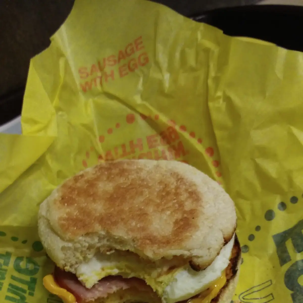 Egg Mcmuffin with Ham and Cheese Sub