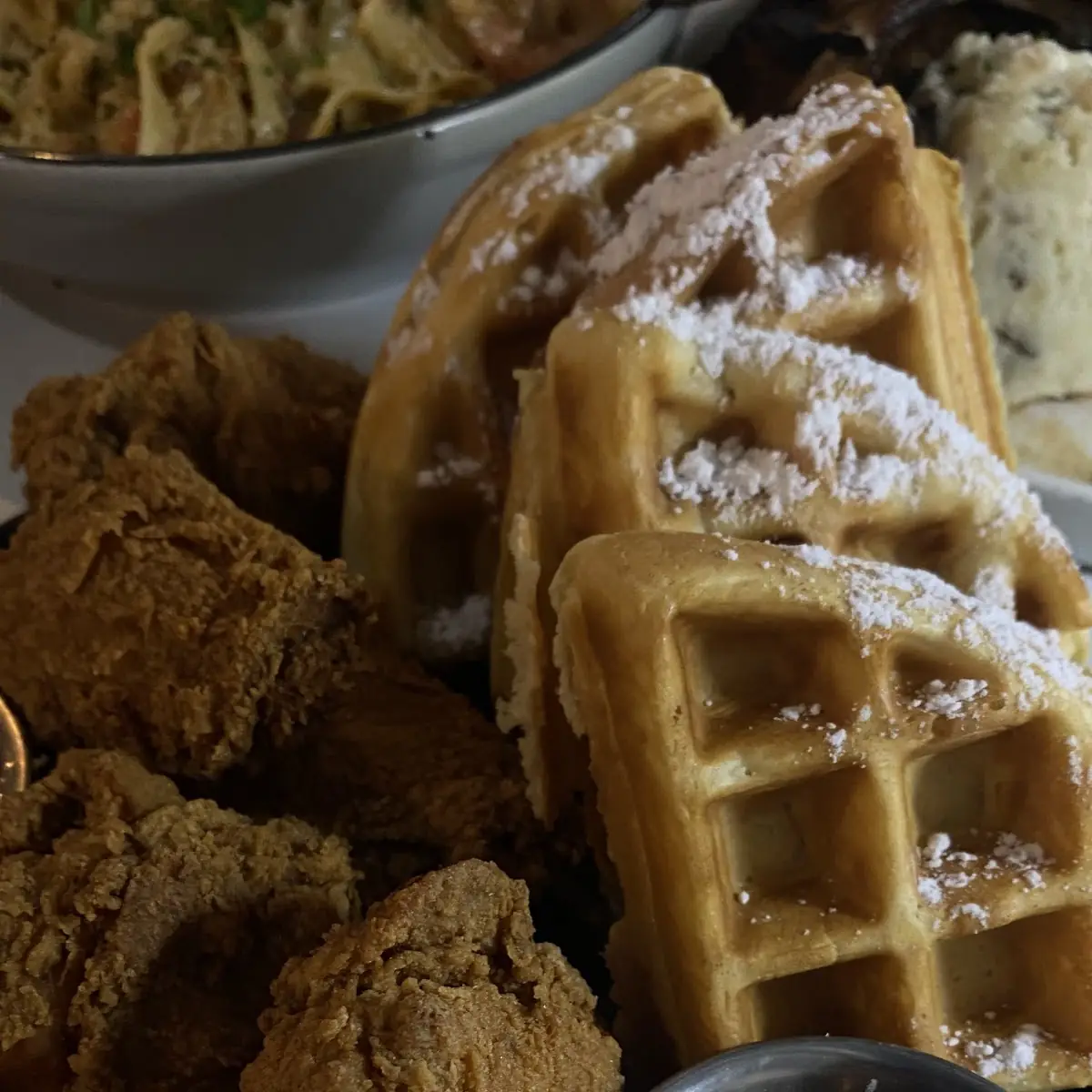 Crispy Chicken and Waffle Plate