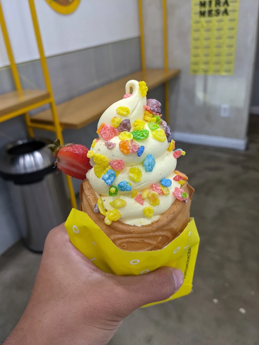 Mango Ice Cream Cone