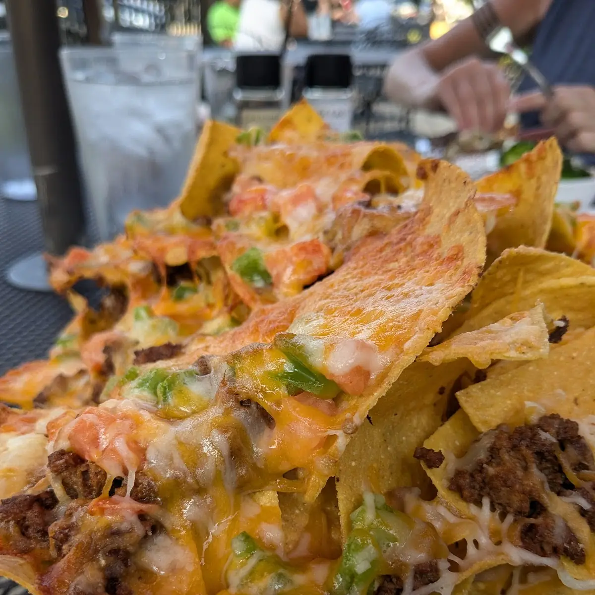 Nachos Supreme with Extra Green Peppers