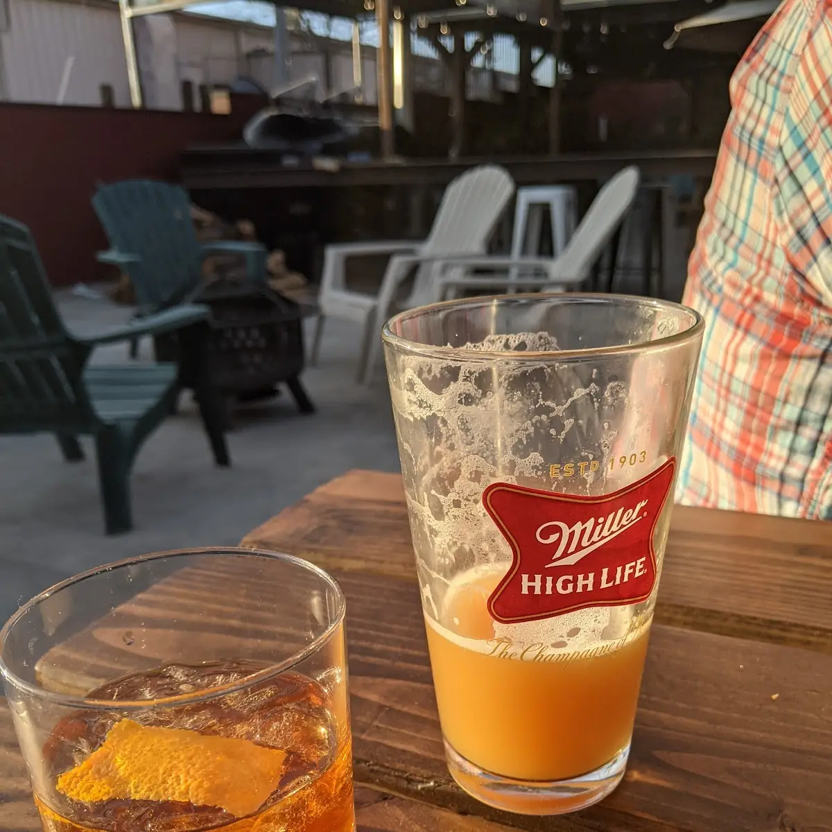 Refuge IPA and Old Fashioned