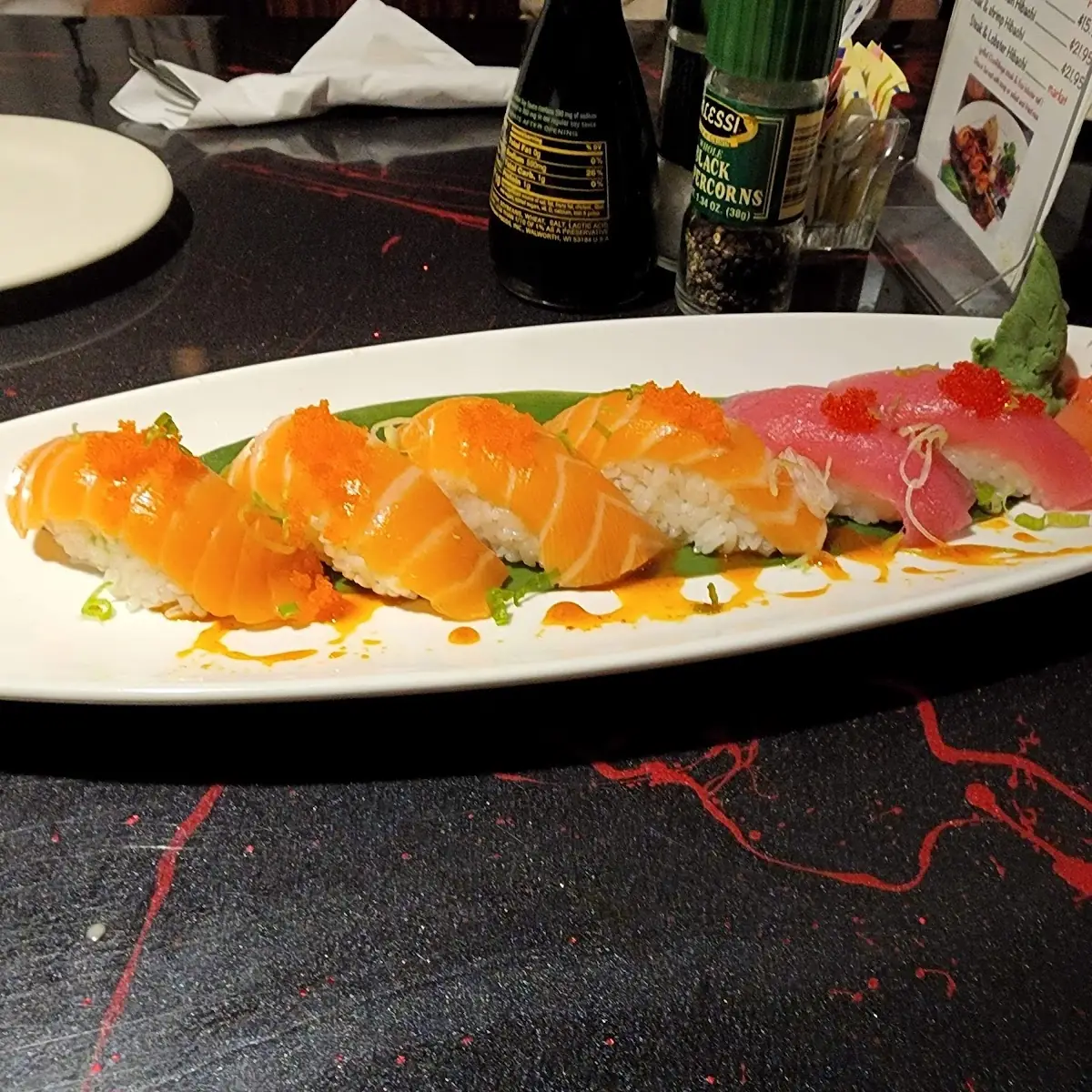 Salmon and Tuna Nigiri