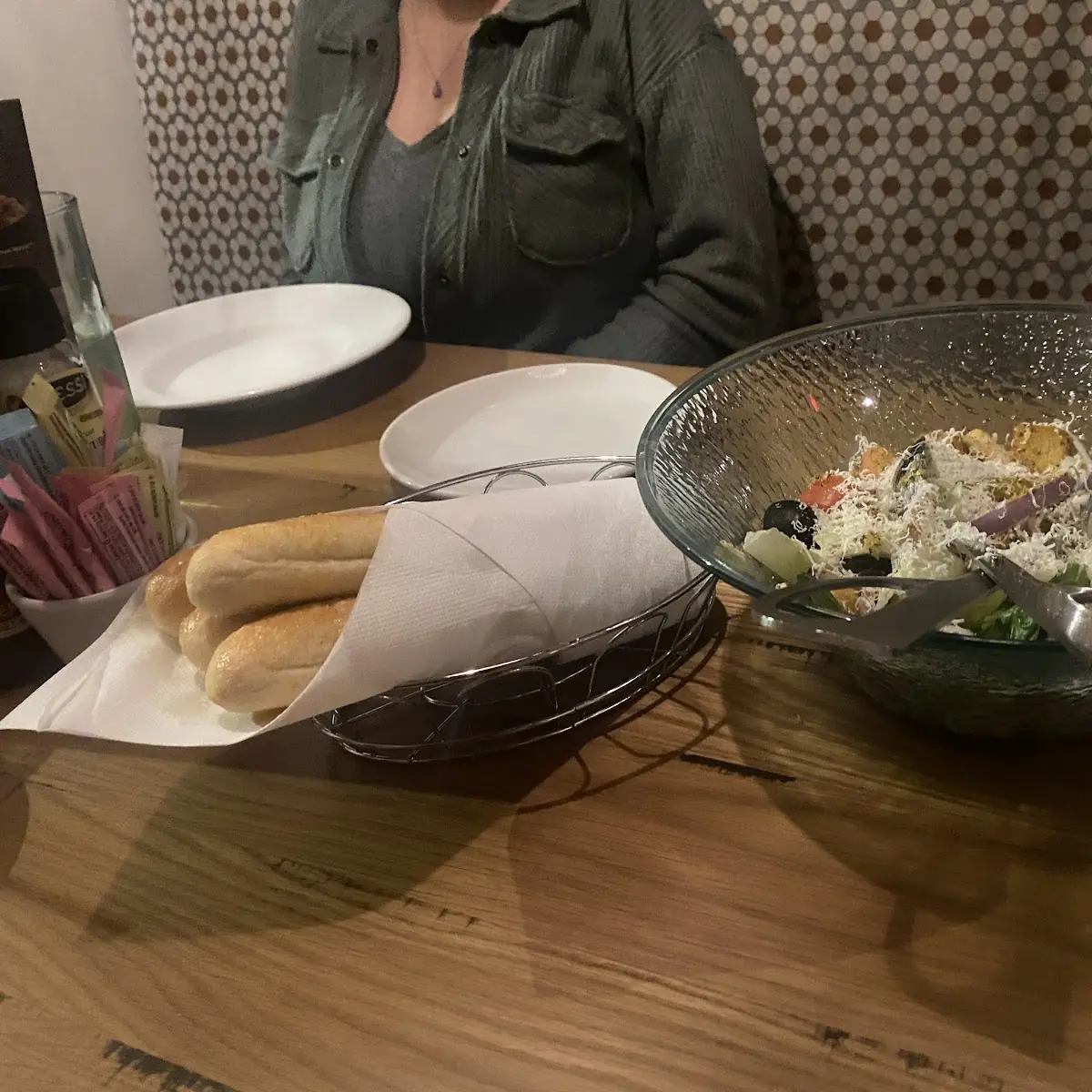 Salad and Bread Sticks