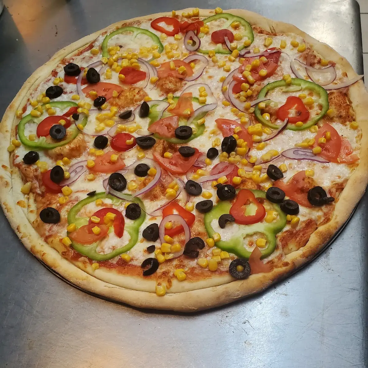 Pizza Vegetariana Con Keso