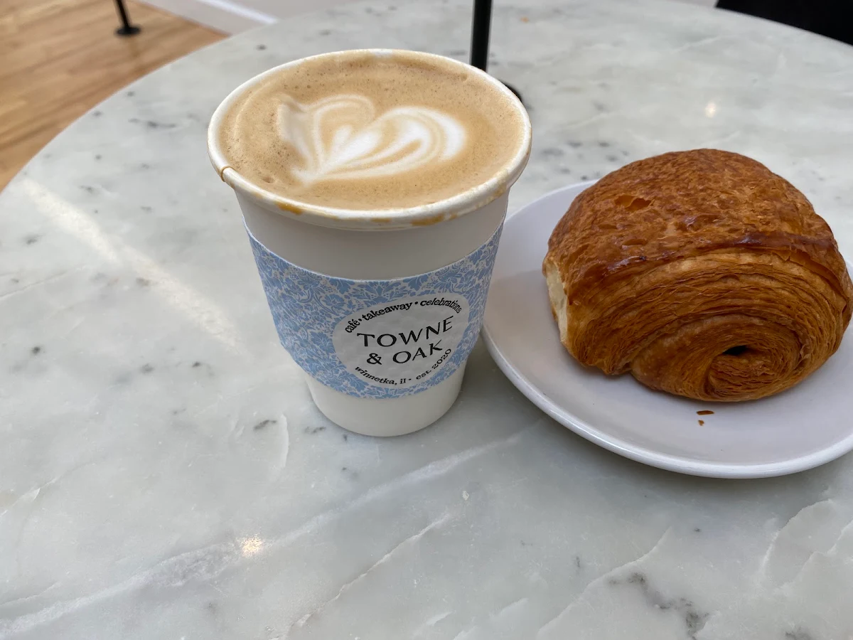 Cappuccino and Chocolate Croissant
